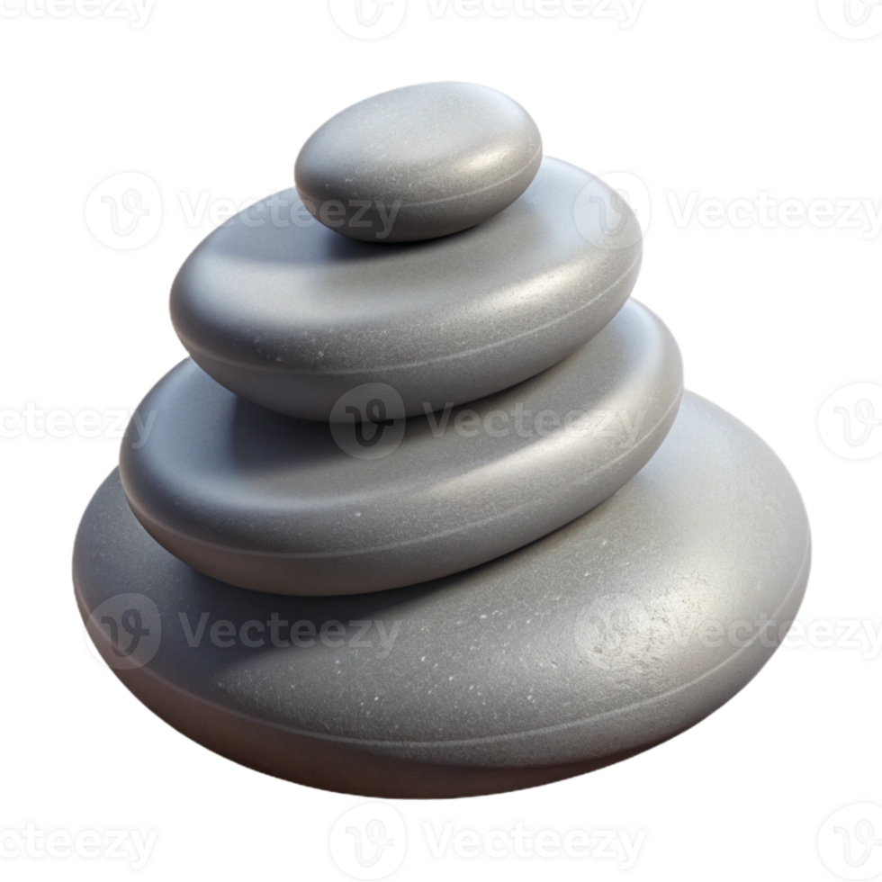 elegant modern Spa Stones Smooth Texture Isolated Element professional png