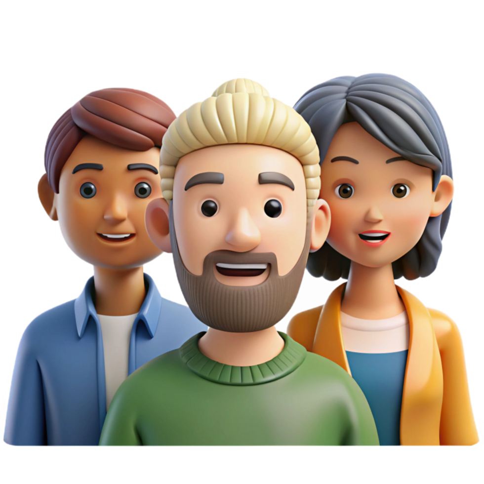 elegant modern Diverse Group of People Transparent Background Cutout png