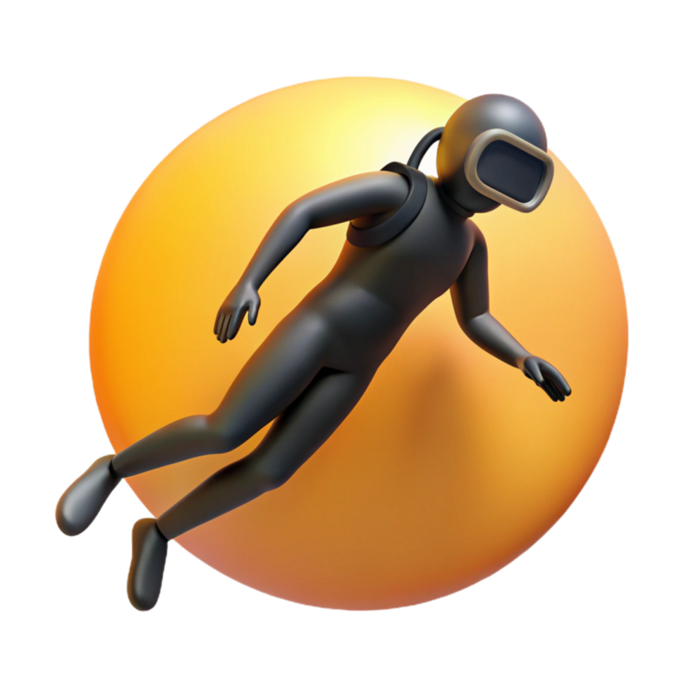 wonderful contemporary Diver Silhouette Against Sun Cutout Bright Background authentic png