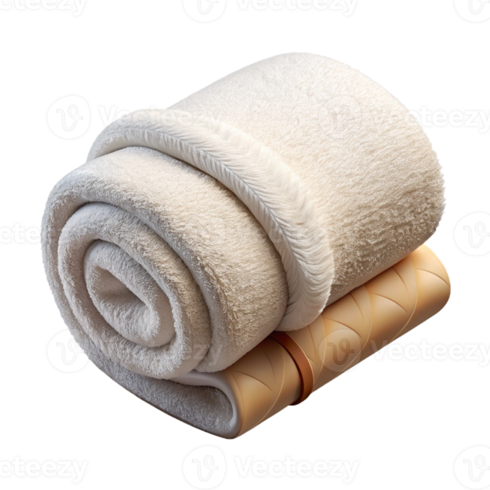 stunning modern Spa Towel Folded White and Fluffy Cutout Transparent Background genuine png