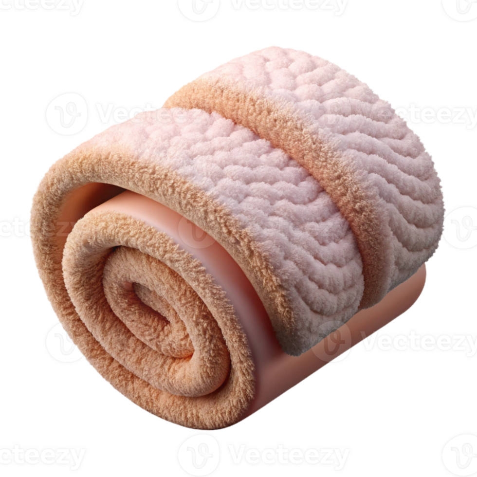 elegant minimalist Spa Towel Isolated with Fluffy Texture premium png