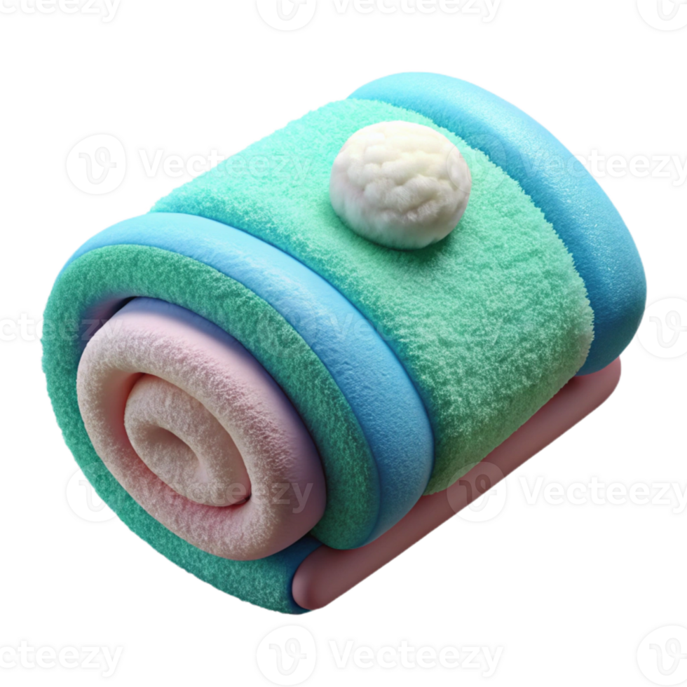 magnificent creative Spa Towel Isolated with Fluffy Texture high resolution png