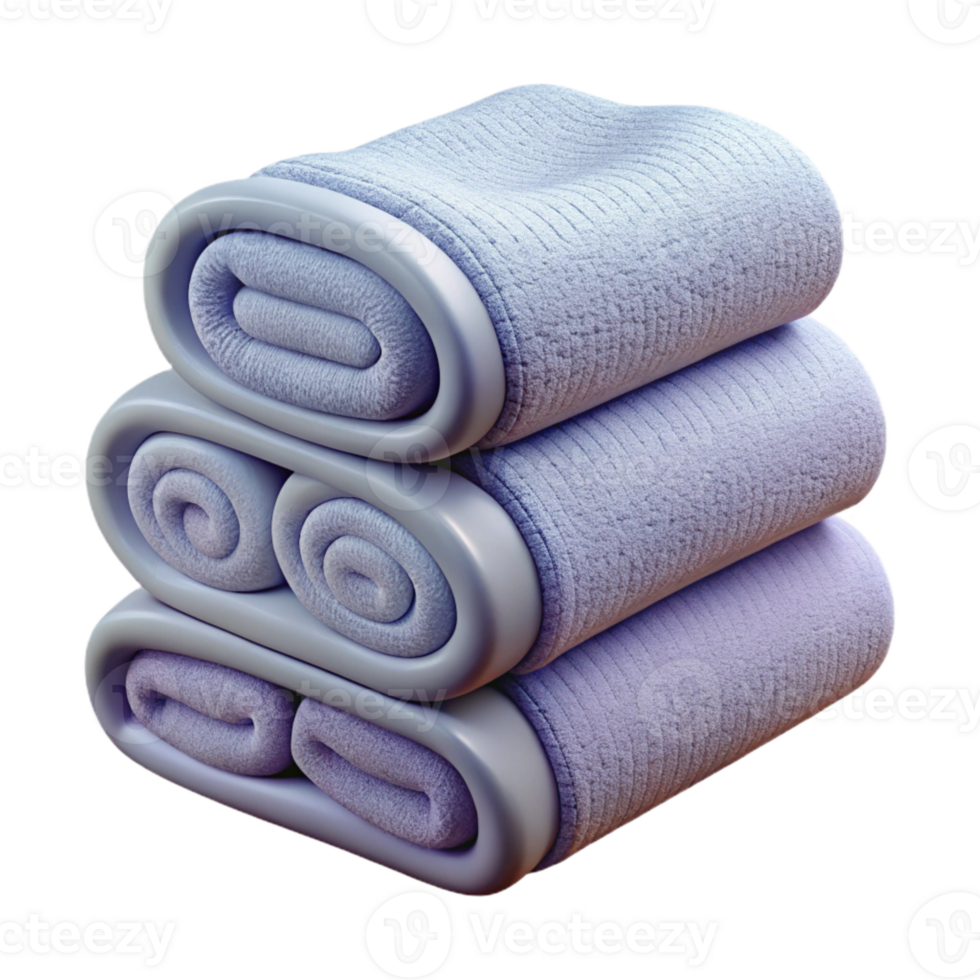 serene modern Spa Towels Folded Stack Transparent Element high quality png