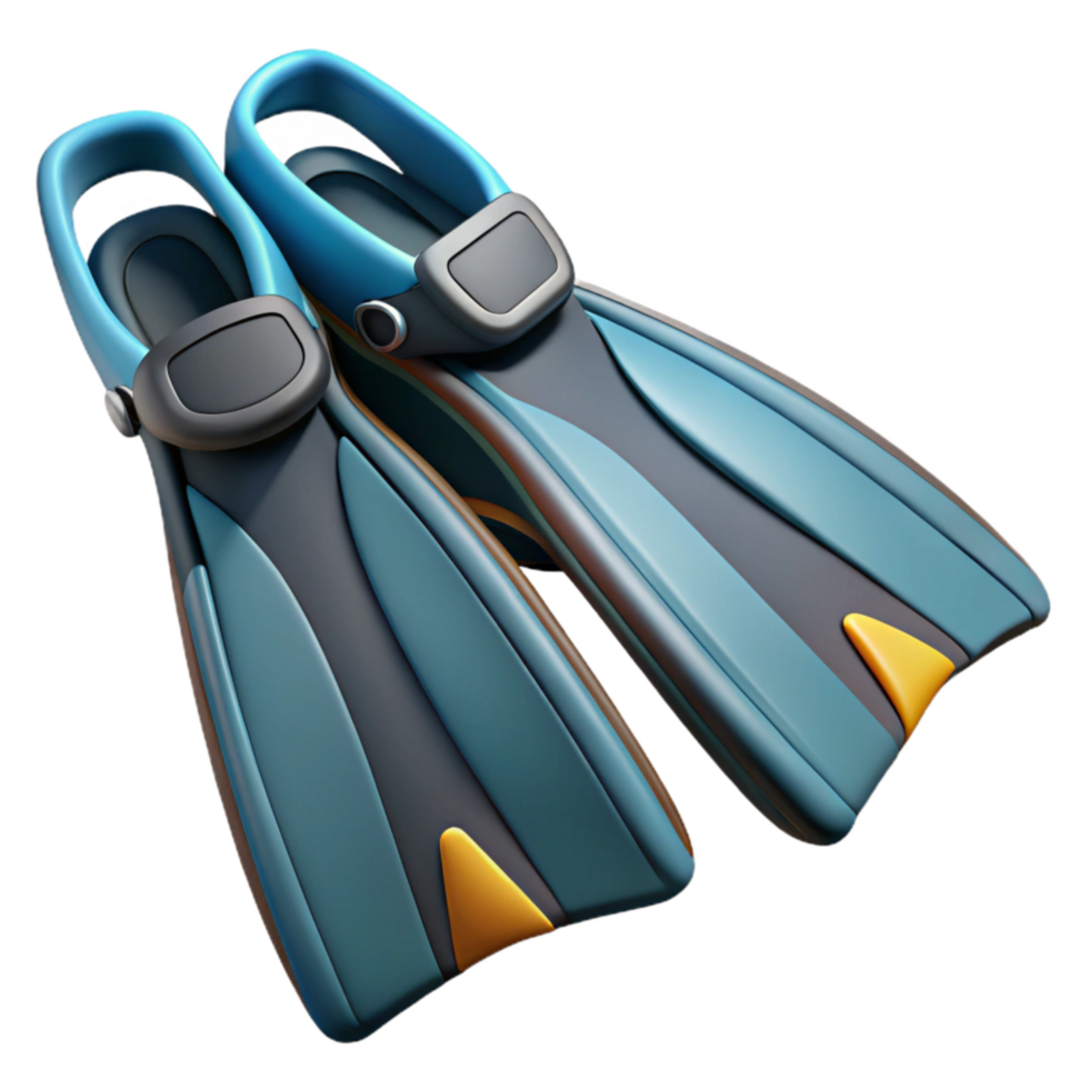 beautiful contemporary Diving Fins Adjustable Straps Secure Fit Cutout high resolution png