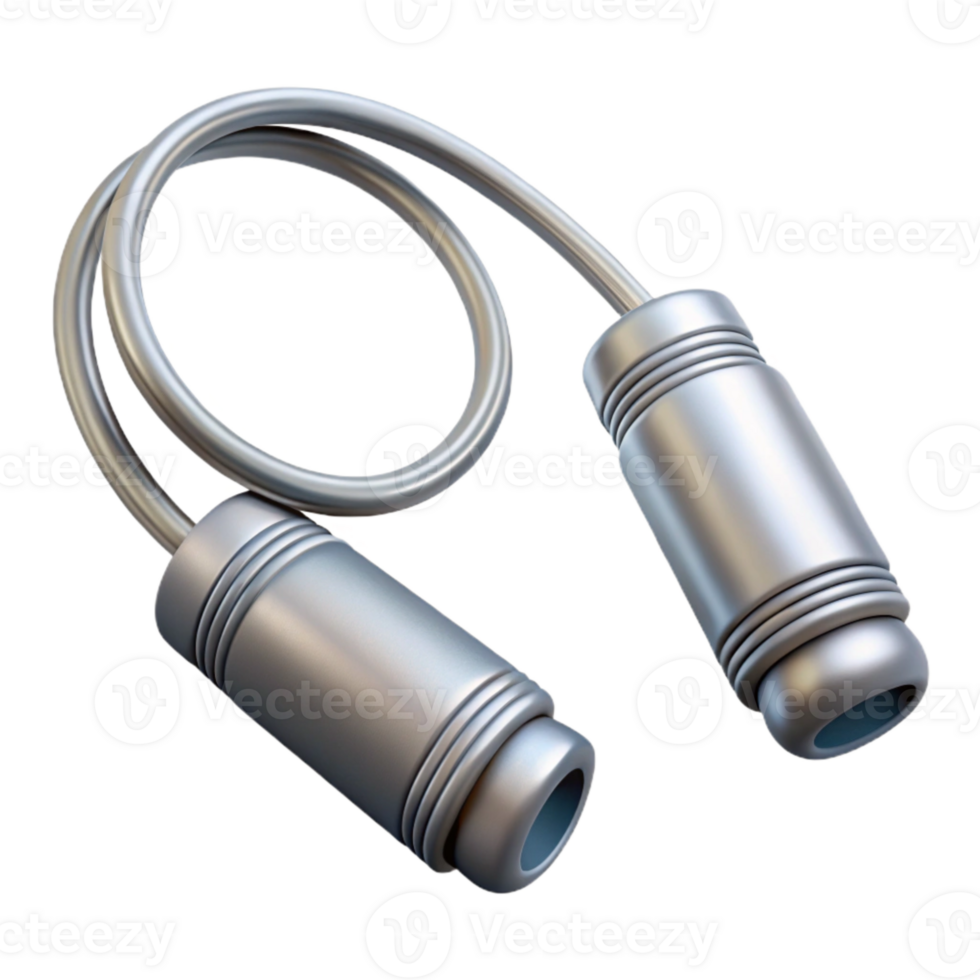magnificent modern Speed Rope Silver Handles Isolated Cutout premium png