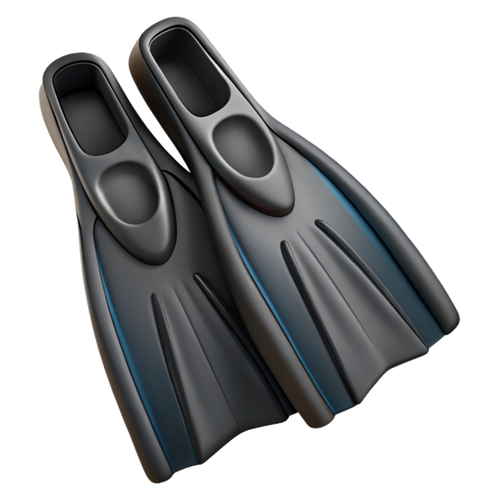 extraordinary abstract Diving Fins Black Rubber Isolated Element high resolution png