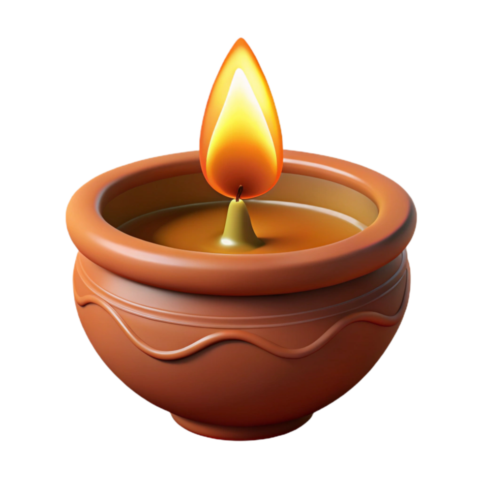 magnificent rustic Diwali Diya Clay Lamp Warm Glow Transparent Background exclusive png