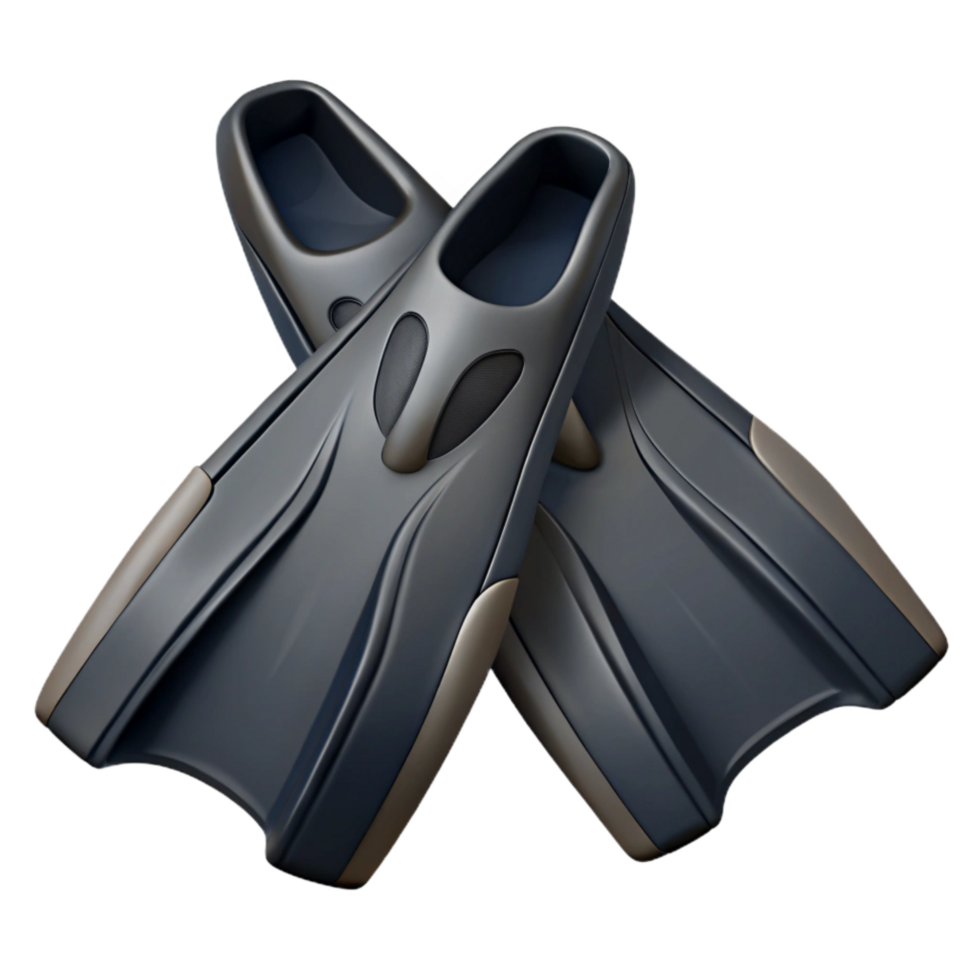 vibrant abstract Diving Fins Black Rubber Isolated Element high quality png