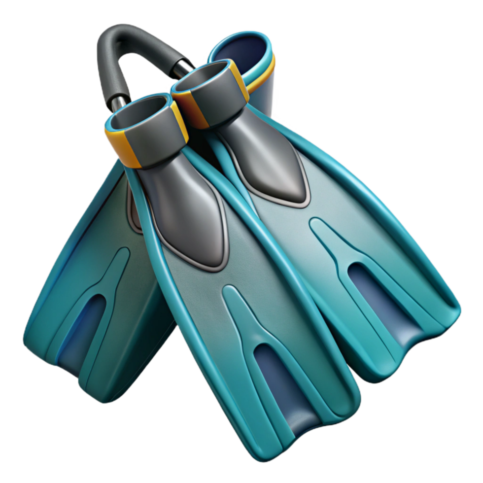 dramatic modern Diving Fins Adjustable Straps Secure Fit Cutout original png