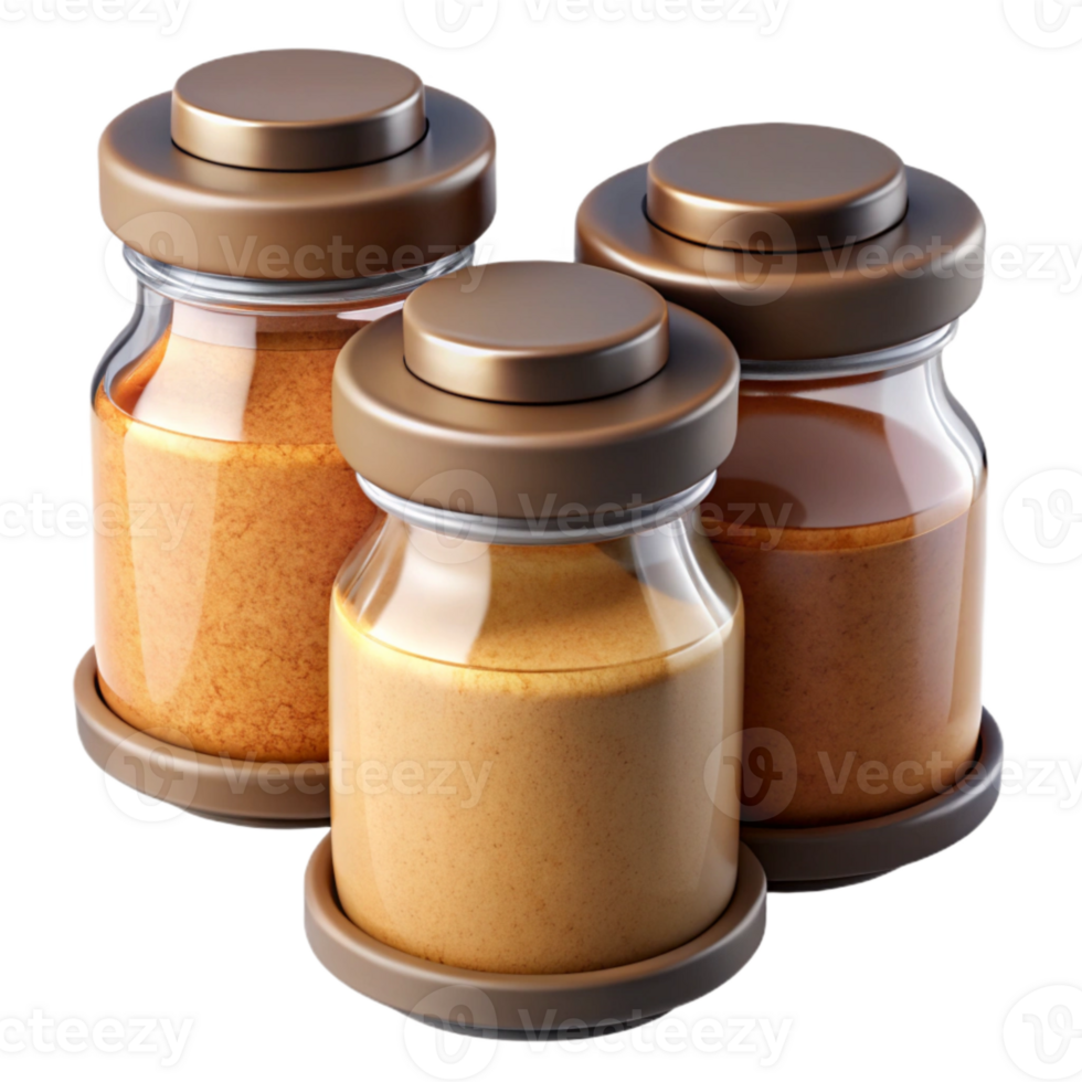elegant contemporary Spice Jars Cutout Collection with Labels png