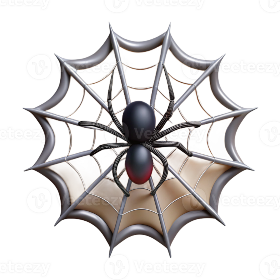 wonderful classic Spider Spinning Web Intricate Design Cutout authentic png