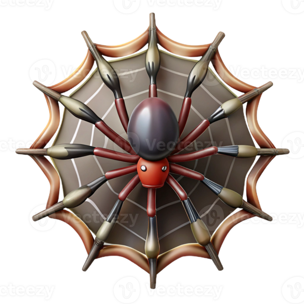 vibrant abstract Spider Spinning Web Intricate Design Cutout premium png