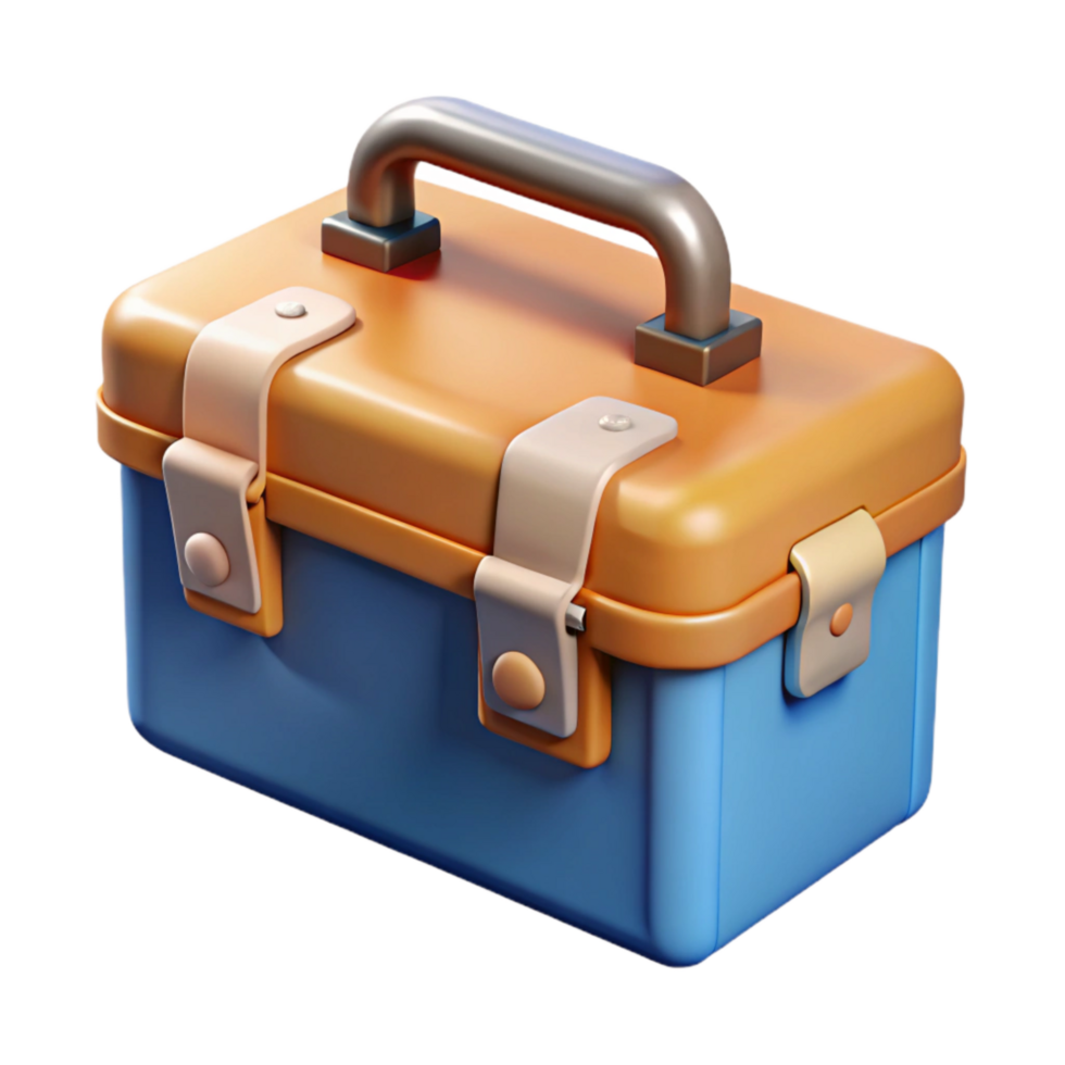 vibrant traditional Diy Toolbox Cutout Isolated on Transparent Background high quality png