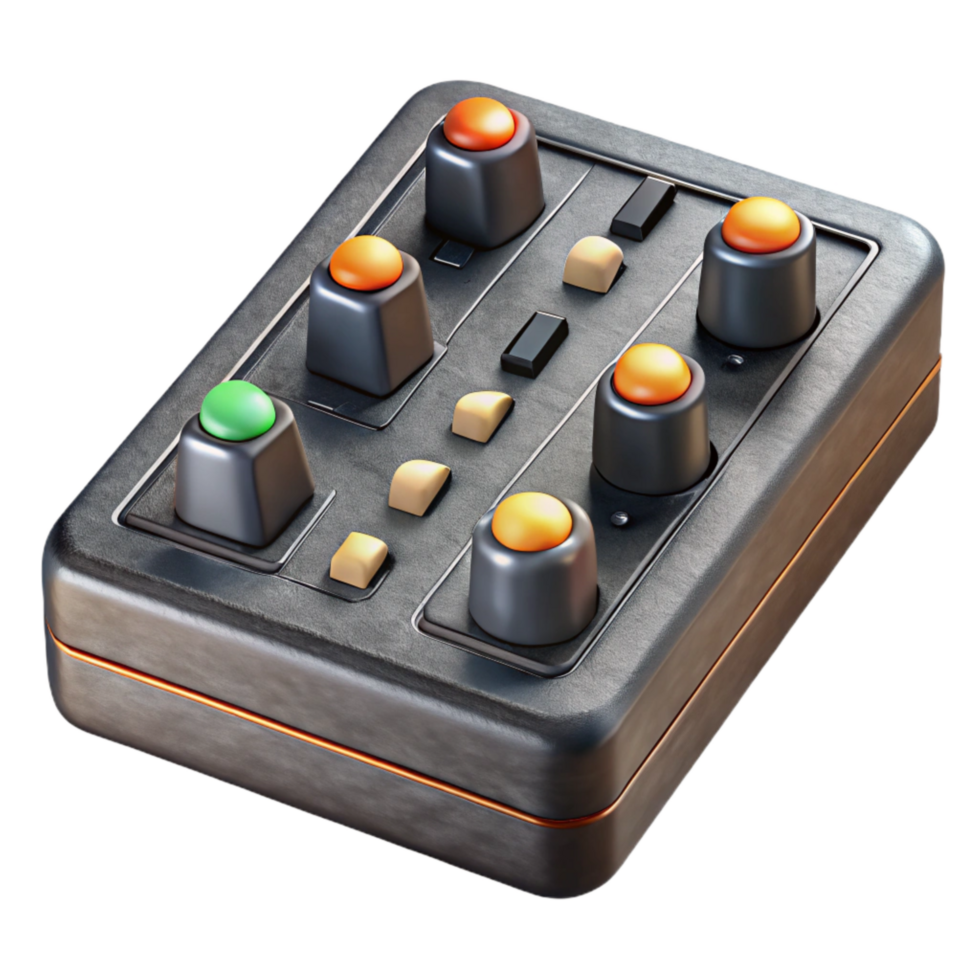 beautiful creative Dj Mixer Faders Close Up Isolated Cutout original png