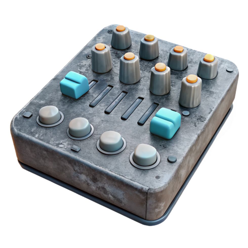 wonderful classic Dj Mixer Faders Close Up Isolated Cutout exclusive png
