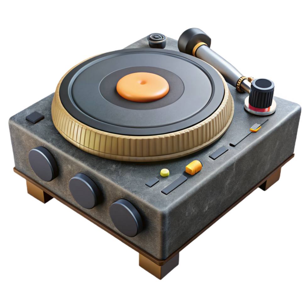 magnificent artistic Dj Turntable Tonearm Balanced Weight Cutout Transparent Background original png