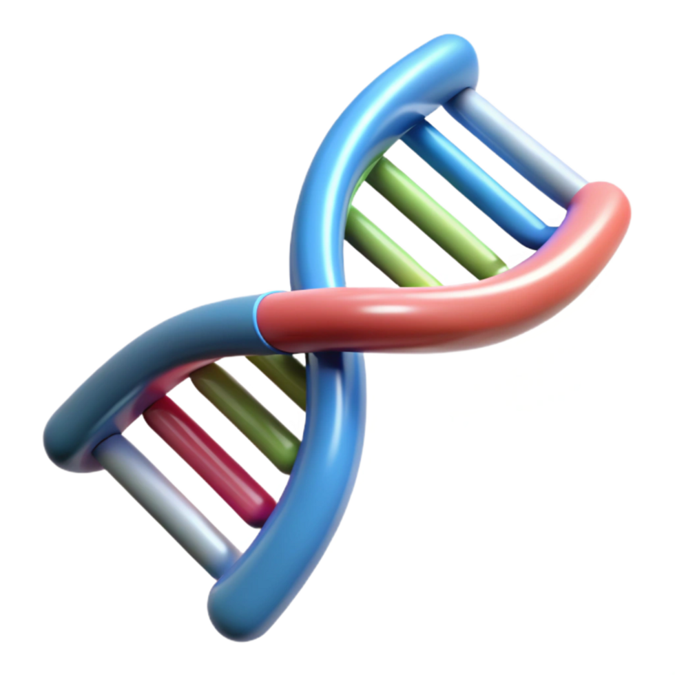 vibrant classic Dna Strand Double Helix Structure Isolated high quality png
