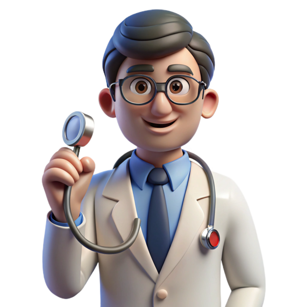 magnificent abstract Doctor Holding Stethoscope Front View Isolated exclusive png