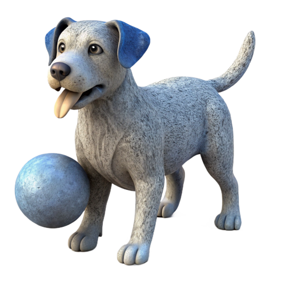stunning artistic Dog Fetching Ball Isolated genuine png