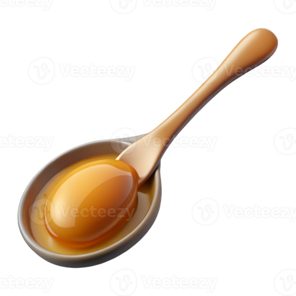 vibrant traditional Spoon with Honey Transparent Background professional png