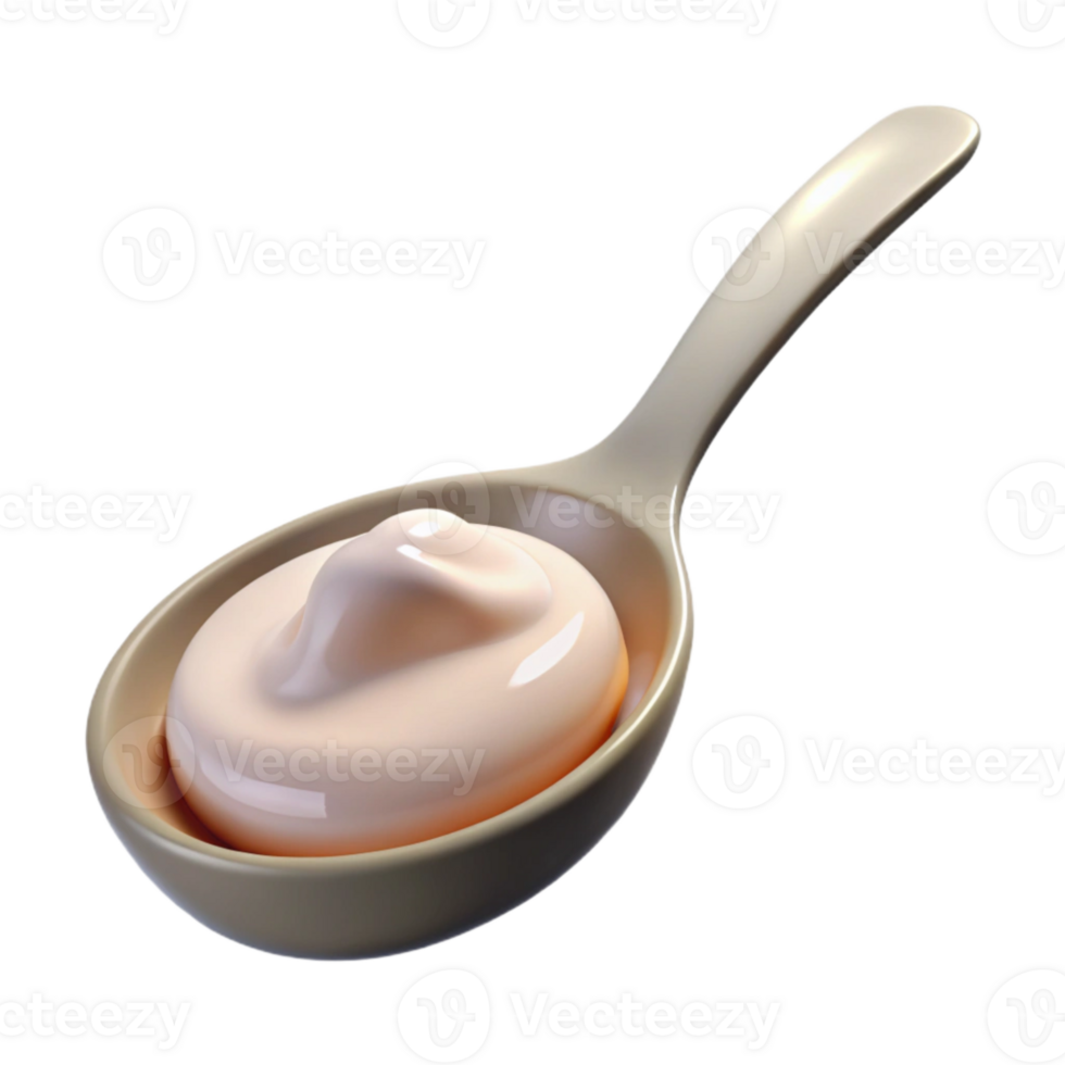 wonderful rustic Spoon with Yogurt Cutout genuine png