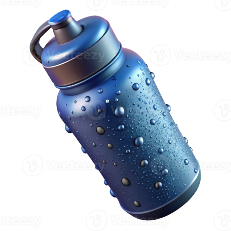 stunning vintage Sports Bottle with Water Drops Transparent Background authentic png