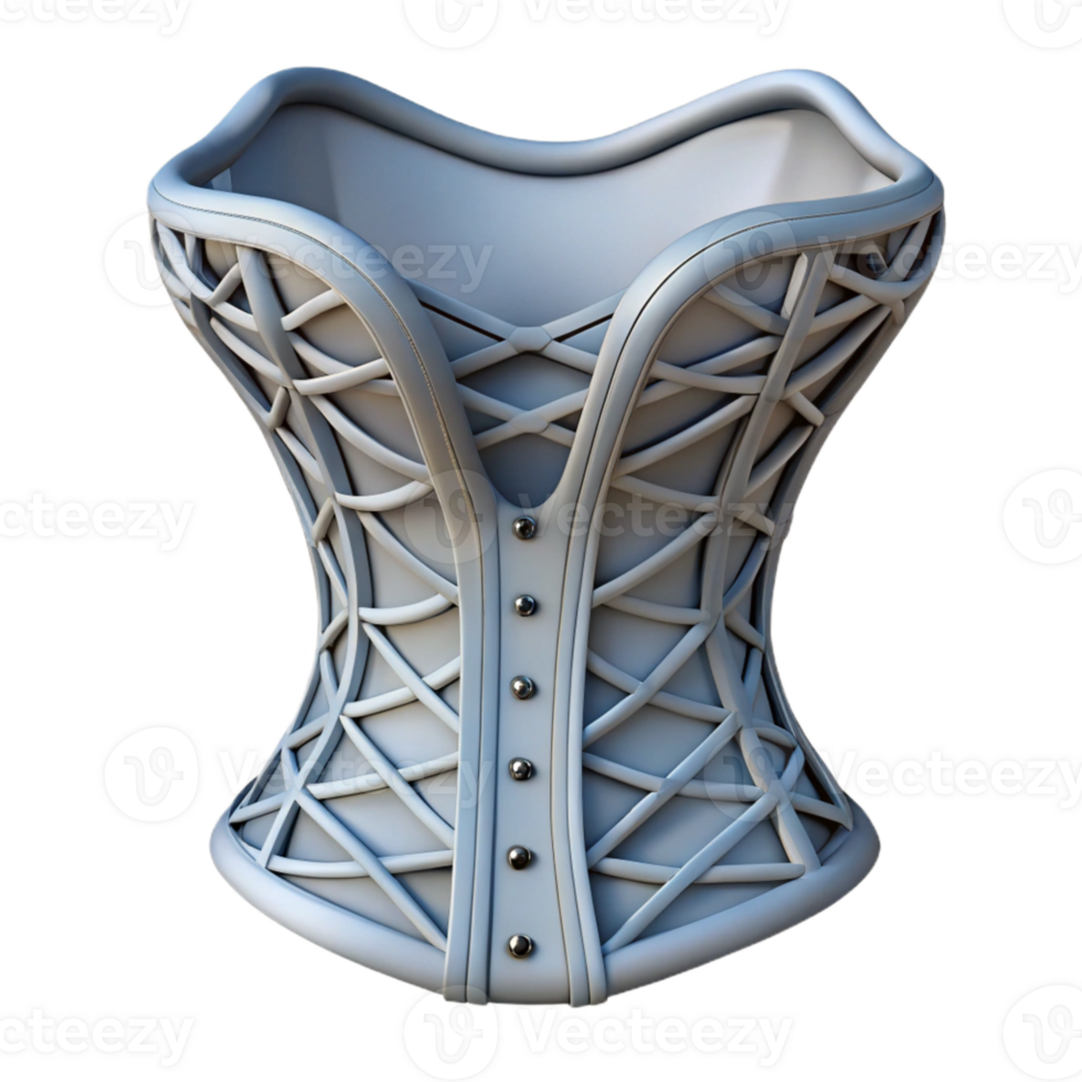 beautiful modern D Printed Corset Lattice Design Isolated exclusive png