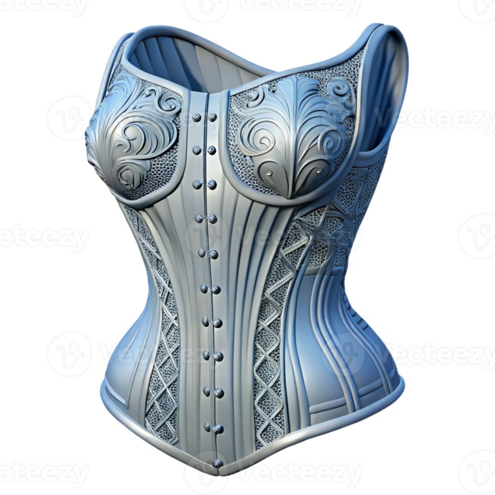 impressive classic D Printed Corset Intricate Design Transparent Background original png