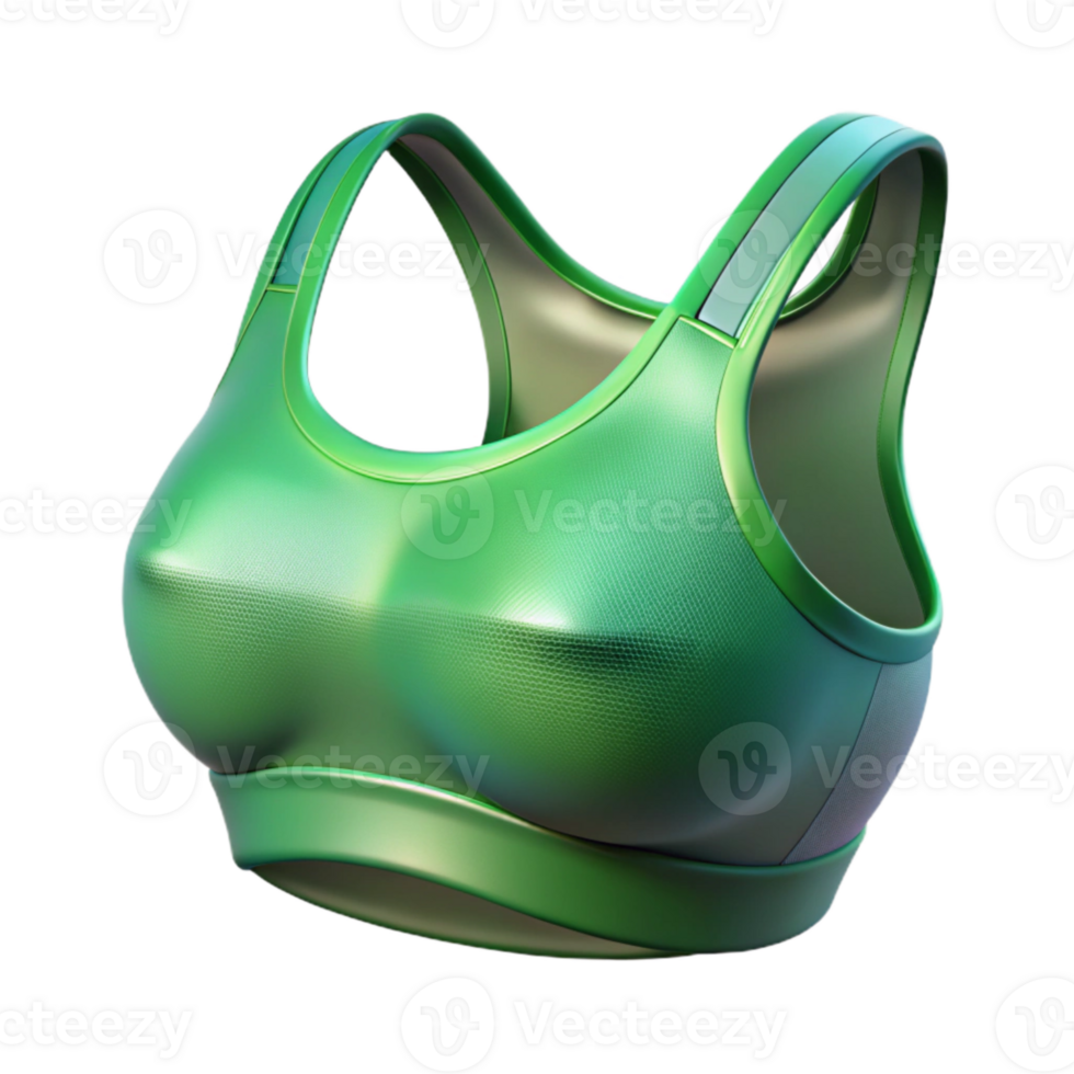 dramatic rustic Sports Bra Green Color Transparent Background high quality png