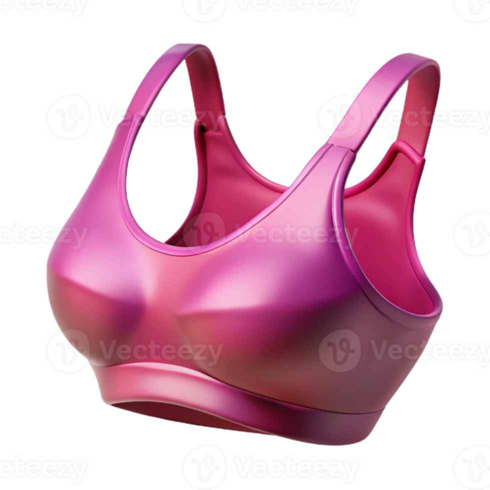 vibrant minimalist Sports Bra Pink Isolated Cutout professional png