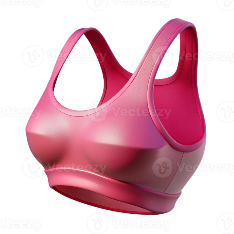 vibrant artistic Sports Bra Pink with Transparent Background high resolution png