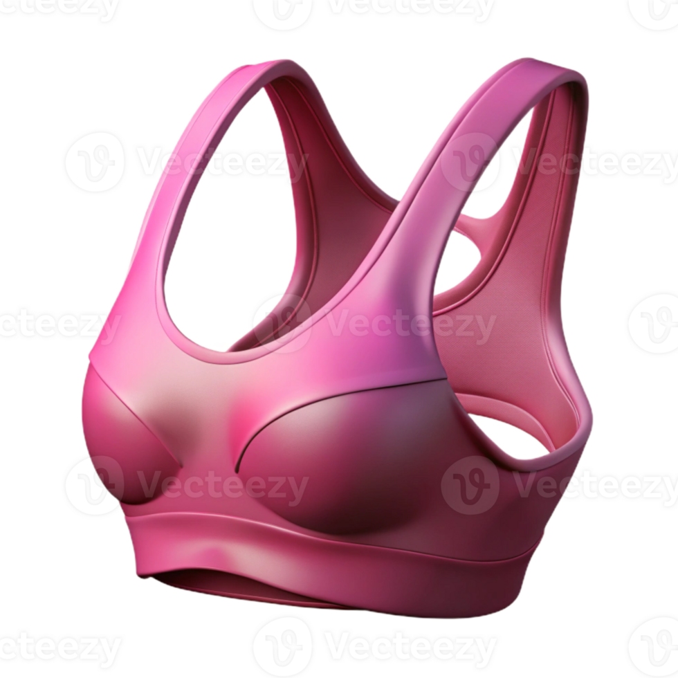 serene minimalist Sports Bra Pink Straps Cutout premium png