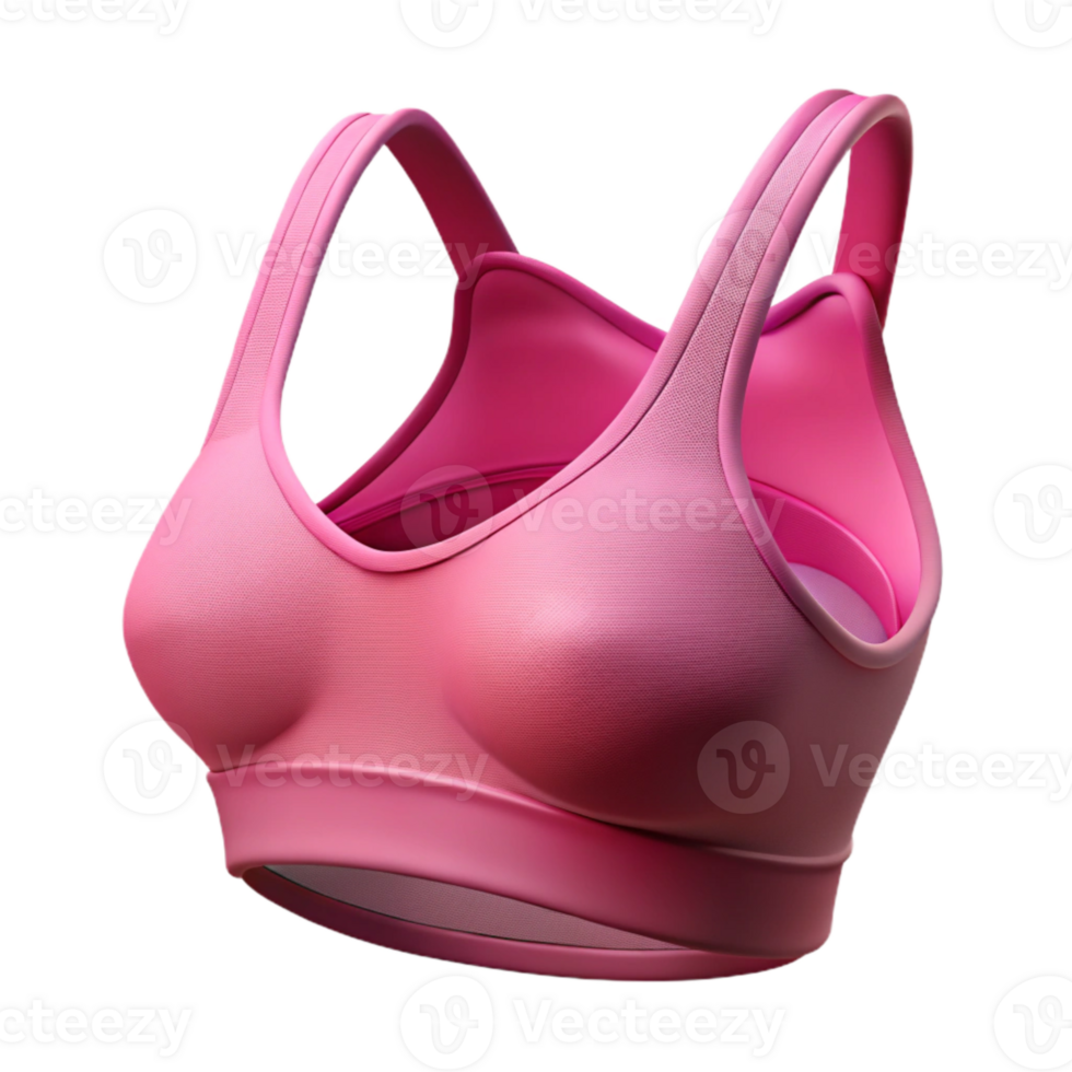 elegant minimalist Sports Bra Pink Straps Cutout high resolution png