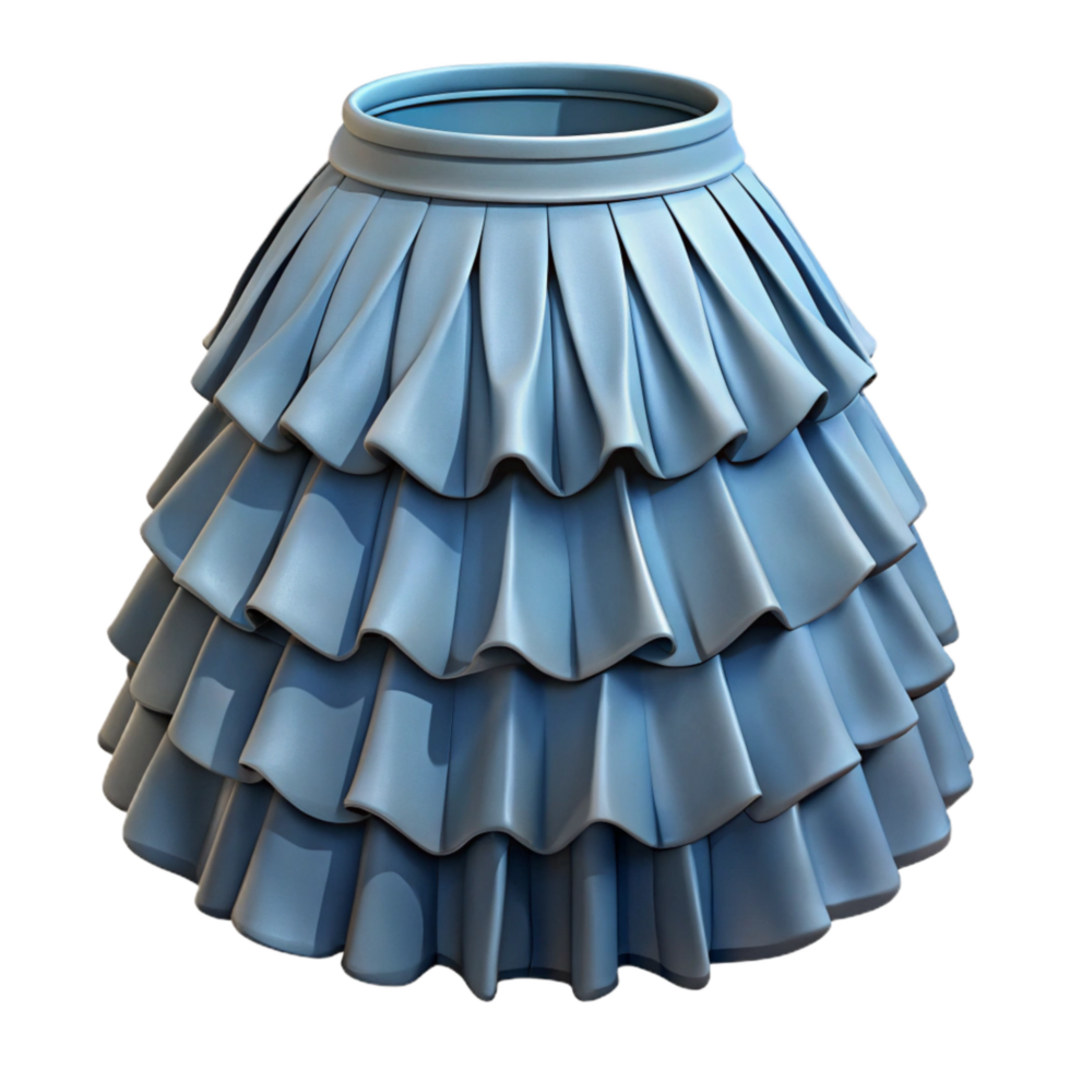D Printed Skirt Layered Design Isolated png