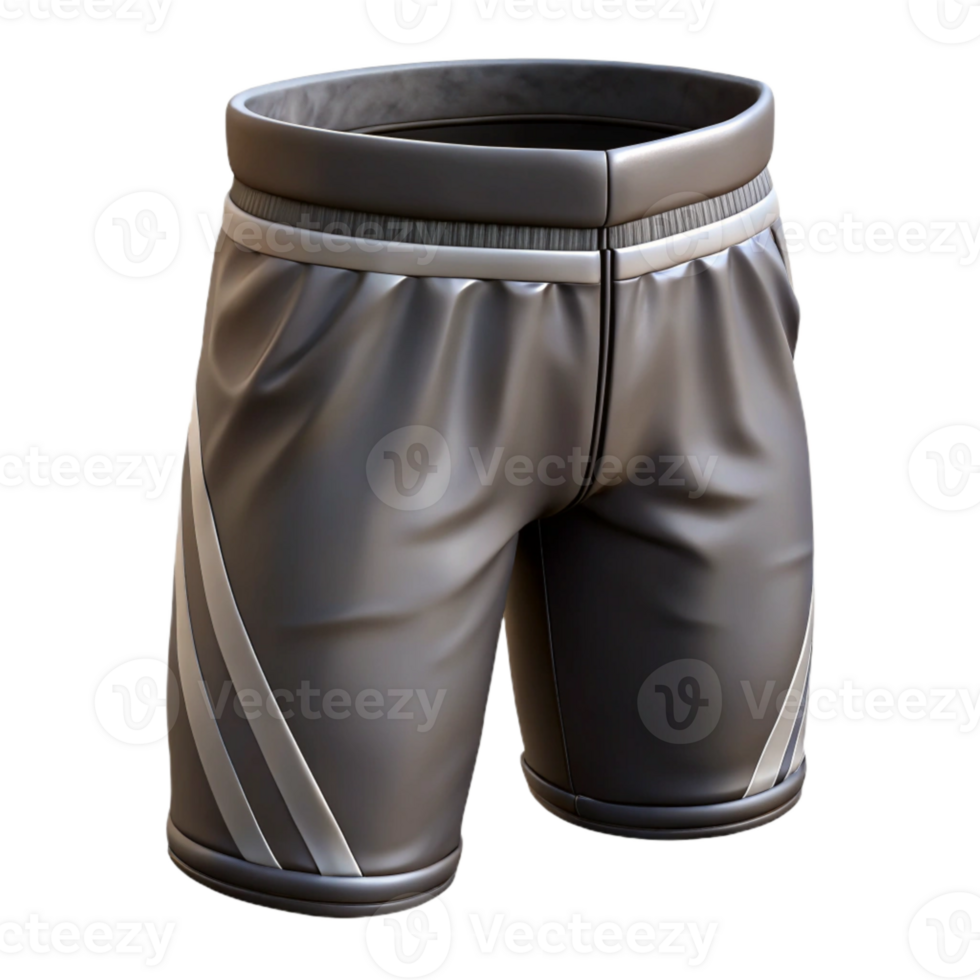 serene traditional Sports Shorts Black and Grey Transparent Background authentic png