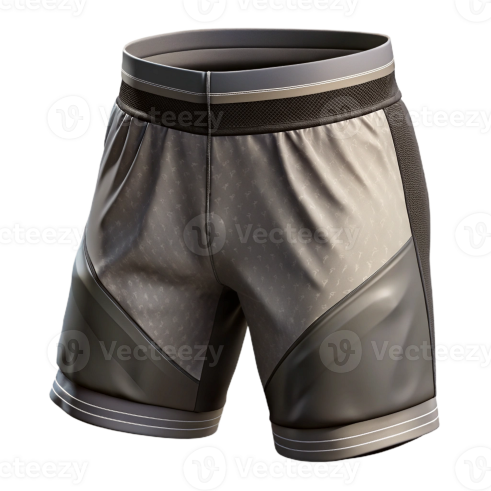 vibrant modern Sports Shorts Black and Grey Transparent Background high resolution png