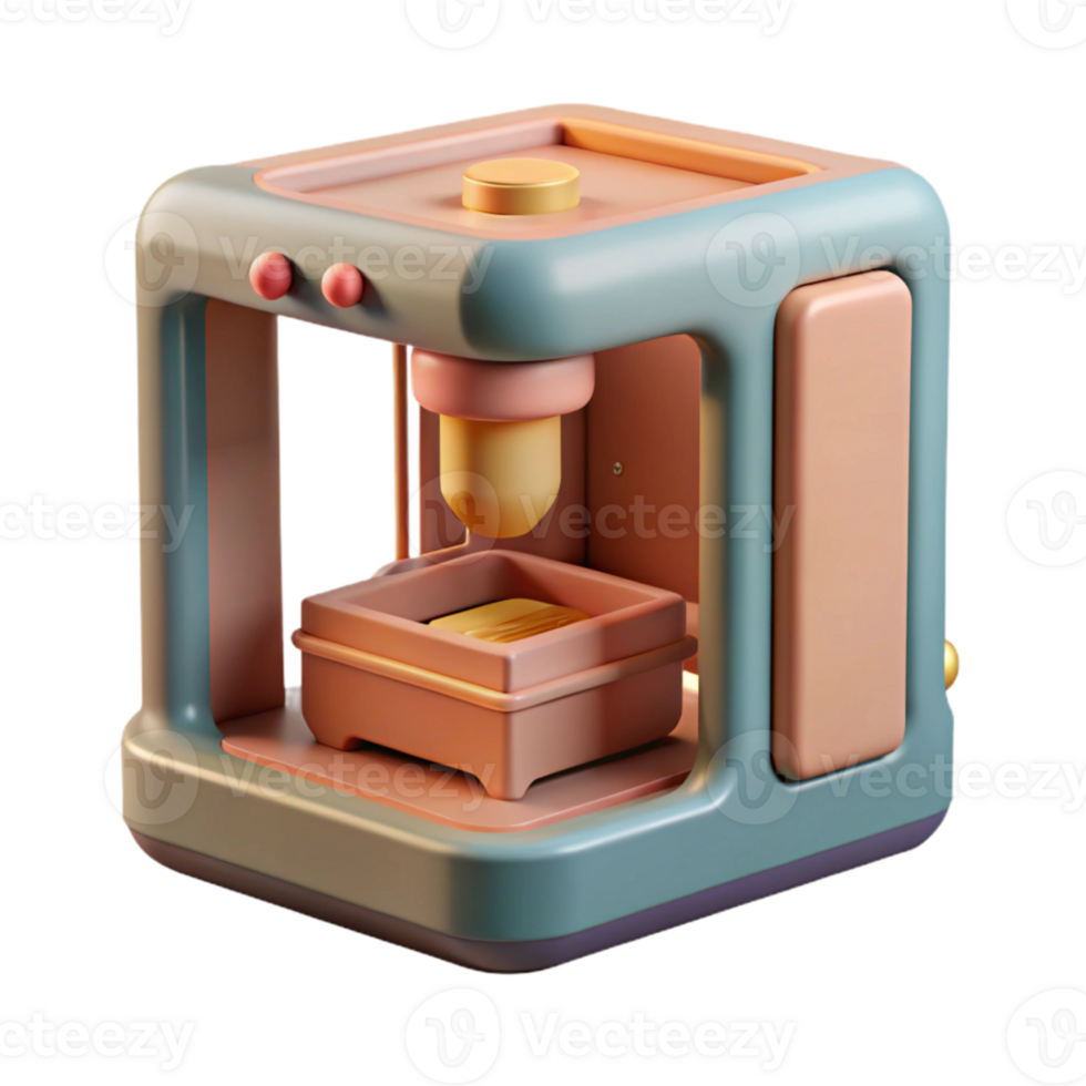 stunning creative D Printer Creating Object Cutout authentic png