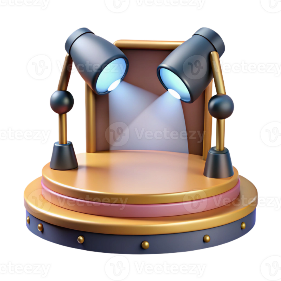 magnificent creative Spotlights on Empty Stage Cutout high quality png
