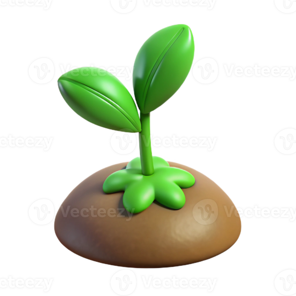 elegant minimalist Sprouting Seed Growth Potential Concept Green Shoot Cutout professional png