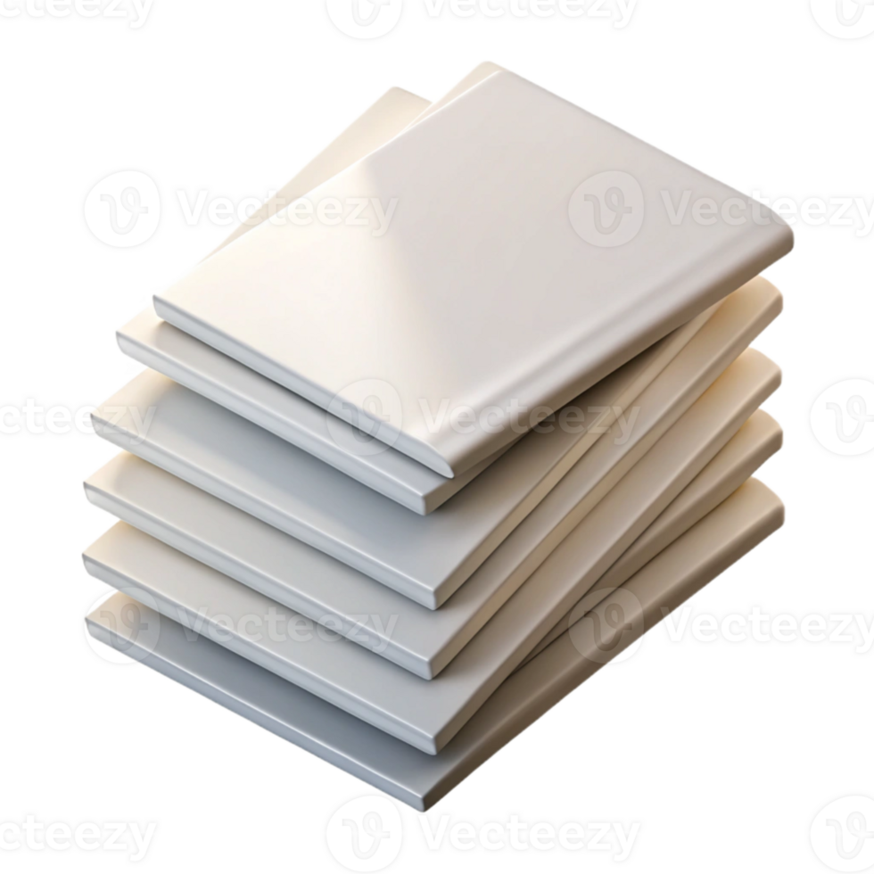 magnificent vintage Stack of Blank White Paper Sheets Isolated high resolution png