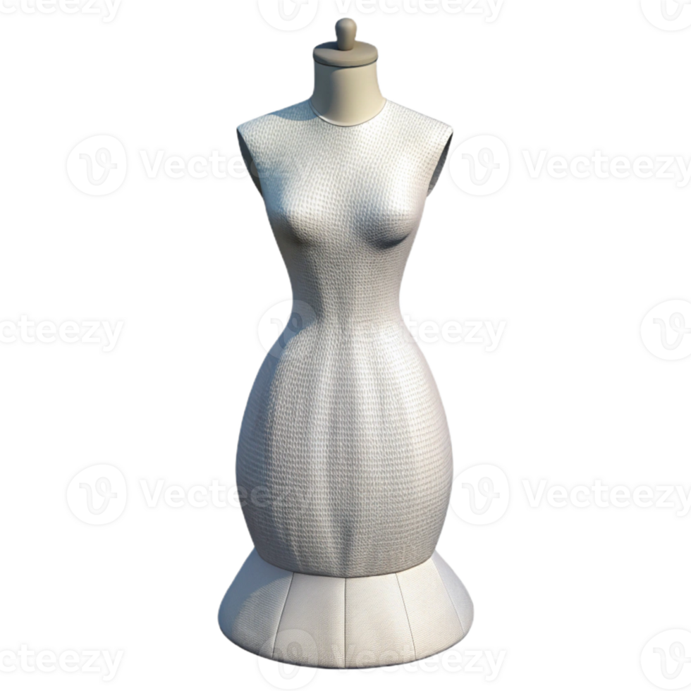 dramatic traditional Dress Form Mannequin White Isolated genuine png