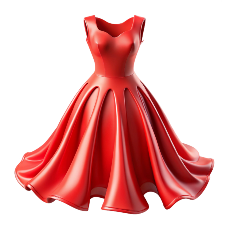 stunning rustic Dress Red Flowing Cutout Element high resolution png