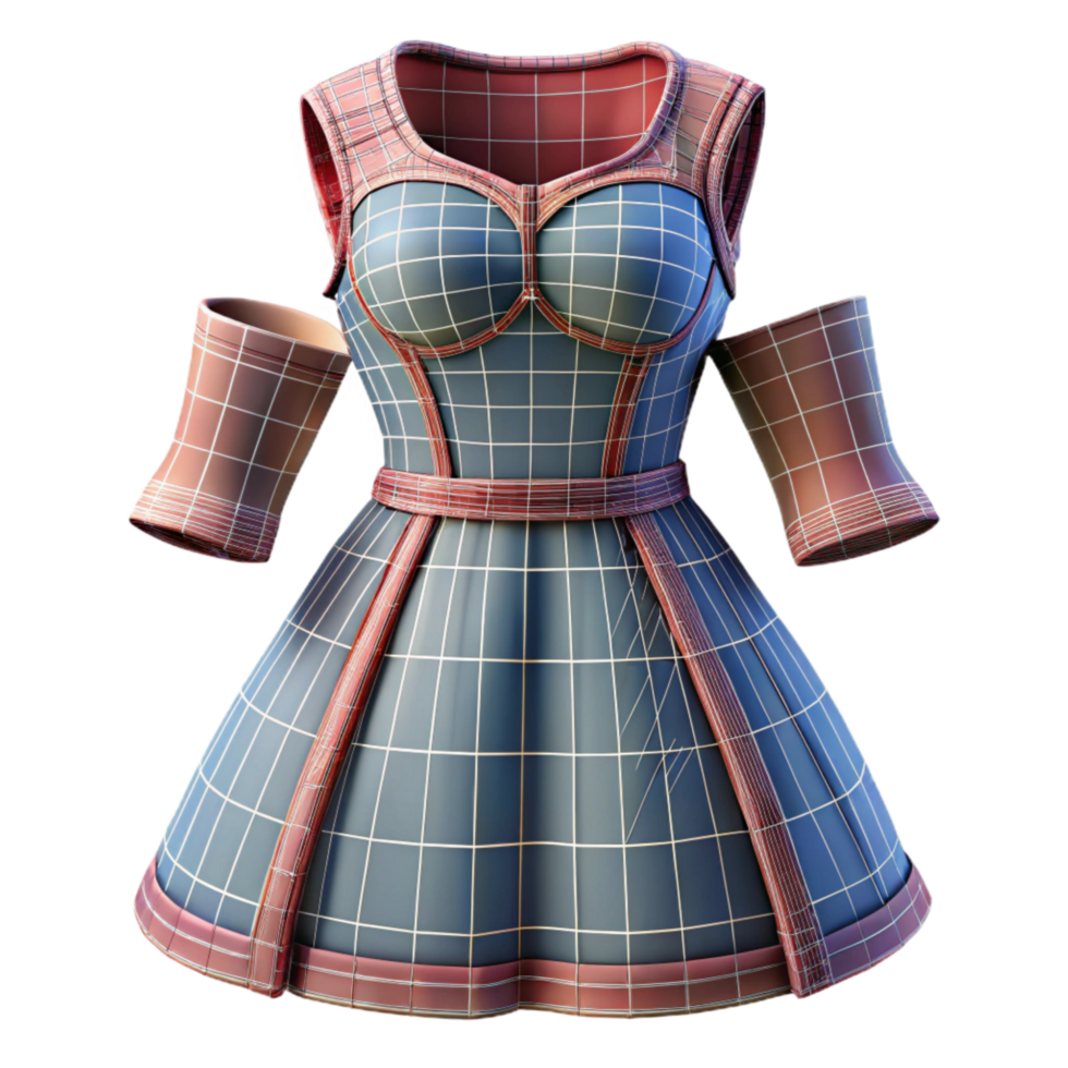 magnificent creative Dress Pattern with Detailed Instructions Isolated exclusive png