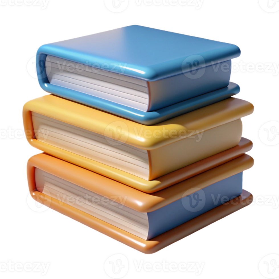 extraordinary abstract Stack of Books Side Angle Transparent detailed png