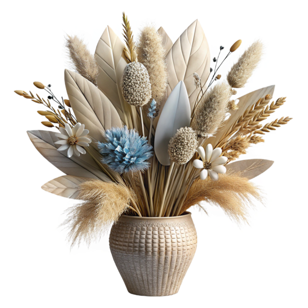 Dried Flower Arrangement Rustic Style Transparent Background png