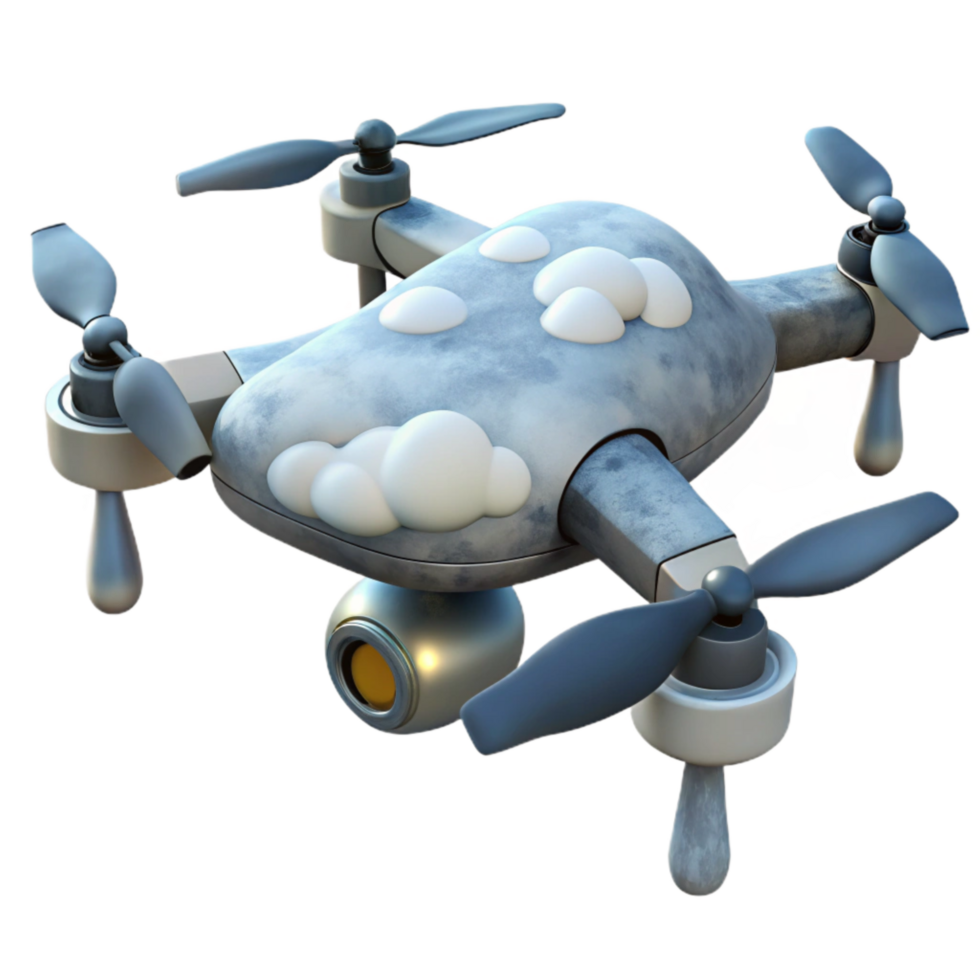 magnificent minimalist Drone Against Cloudy Sky Isolated high resolution png