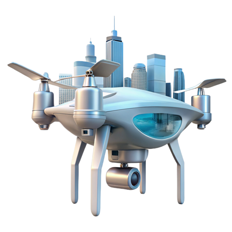 stunning abstract Drone Against City Skyline Transparent original png