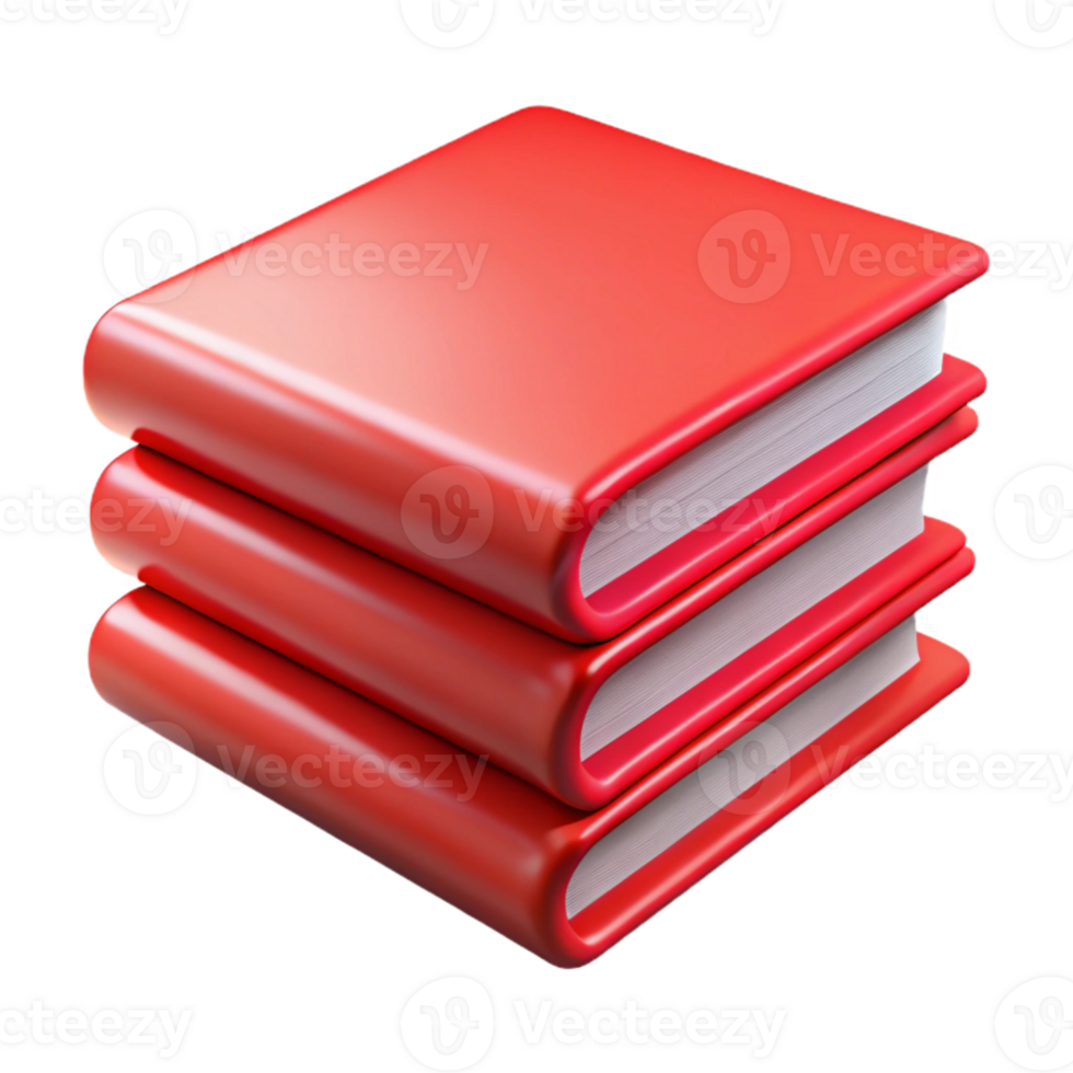 impressive minimalist Stack of Books with Bookmark Isolated authentic png