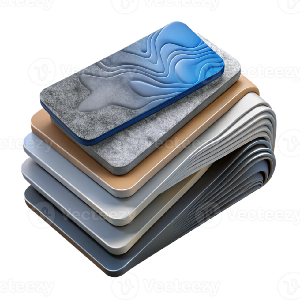 beautiful abstract Stack of Business Cards with Modern Design Isolated original png