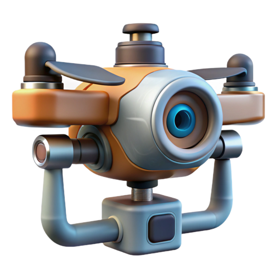 dramatic creative Drone Camera Gimbal Close Up Cutout Element detailed png